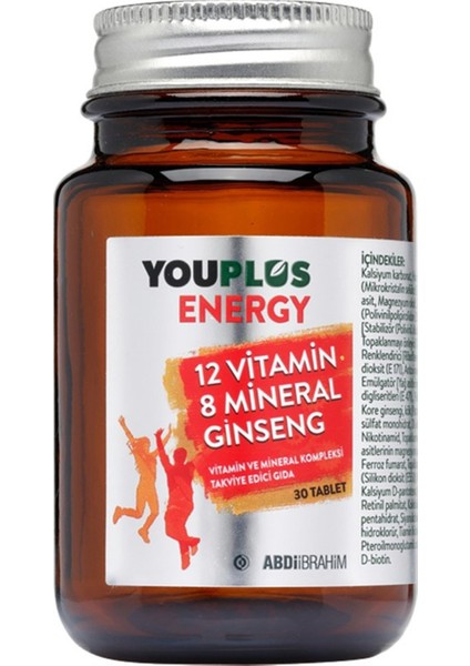 Energy Vitamin ve Mineral Kompleksi 30 Tablet- 6 Adet – Kupa Bardak Hediyeli fiyatları