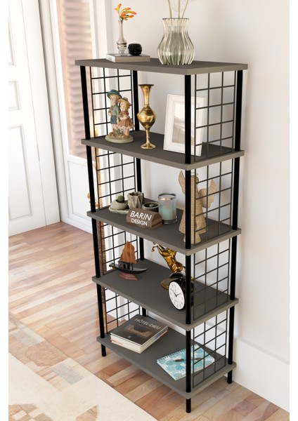 5 Raflı Telli Metal Kitaplık Salon,ofis,çalışma Odası Modern Düzenleyici Çevir Tak Kolay Kurulum Raf modelleri