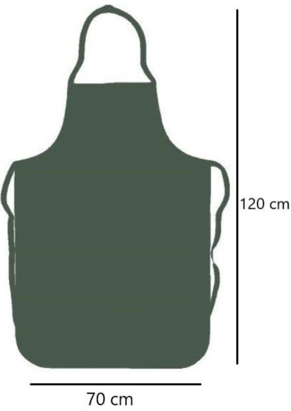 Haki Yeşil Askılı Lamineli Mutfak Bulaşık Önlüğü 70x120 cm, Suni Deri fiyatları