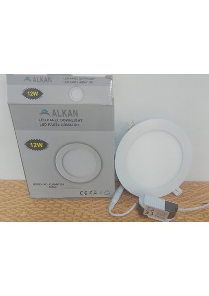 LED Panel Alkan 12W Sıvaaltı Yuvarlak Günışığı 3000K
