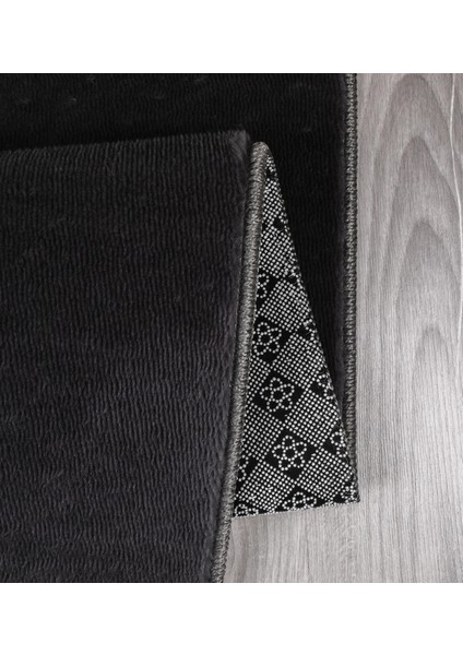 Modern Kaymaz Taban Parça Halı/yolluk Antrasit 80*150 modelleri