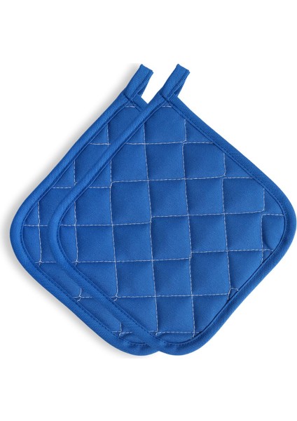 Mavi ısıya dayanıklı fırın tutacağı, çift set, 19x19, pamuk polyester fiyatları