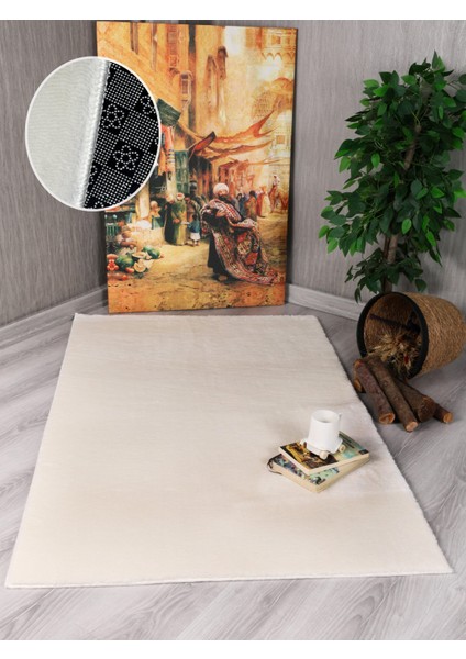 Modern Kaymaz Taban Parça Halı/yolluk Krem 80*300 fiyatları