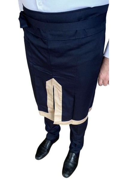 Lacivert cepli önlük, belden bağlamalı, şık ve rahat kullanım, 85x60, pamuk-polyester fiyatları