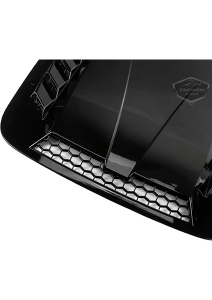 Üniversal Her Araca Uyumlu Geniş Büyük Boy Kaput Üstü Havalandırma Izgarası Tavan Vent Air Scoop Ithal Petekli 51 x 47 cm