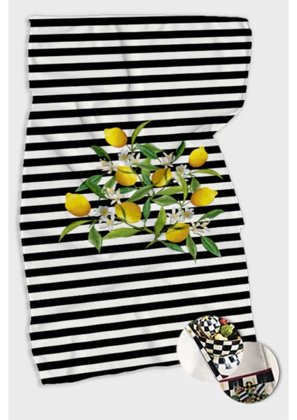 Limon Desenli Mutfak ve Fırın Havlusu 30x50cm, Şık ve Kullanışlı, Pamuk Polyester fiyatları