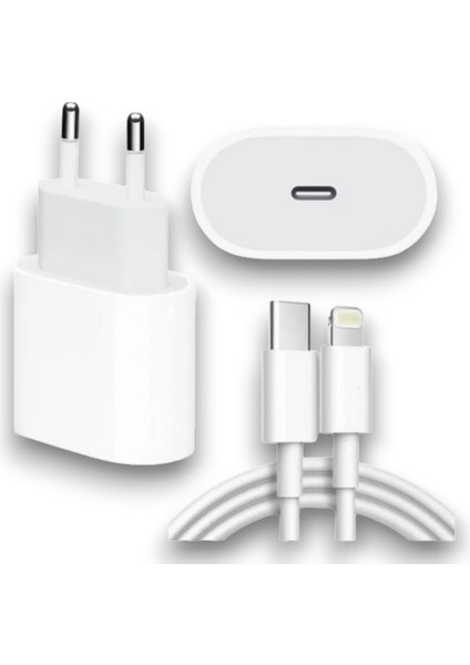 Usb‑c Güç Adaptörü + Lightning Şarj Kablosu Seti – Apple iPhone & iPad Uyumlu, Pd Hızlı Şarj, 1 metre Kablo