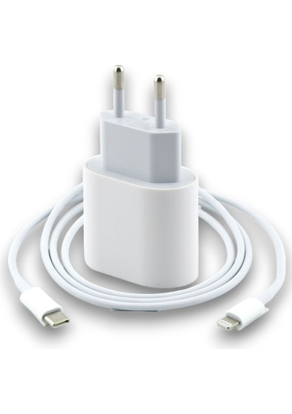 Usb‑c Güç Adaptörü + Lightning Şarj Kablosu Seti – Apple iPhone & iPad Uyumlu, Pd Hızlı Şarj, 1 metre Kablo