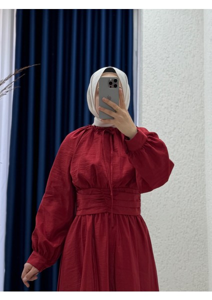 Ladonna Gömleği Kısa ve Büzgülü Etekli TAKIM-GE769 Kırmızı