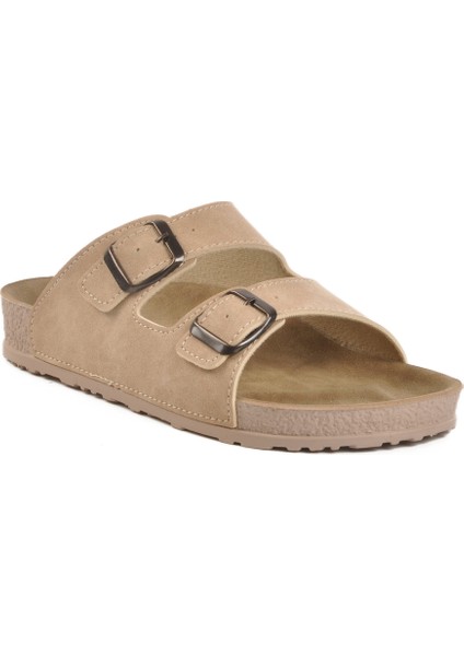 Bej Çift Bantlı Anatomik Kadın Terlik modelleri