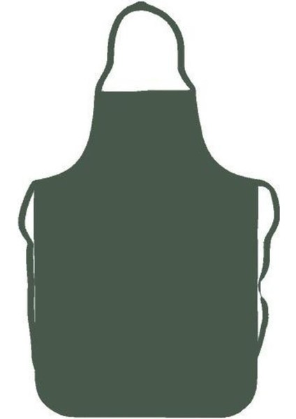 Haki Yeşil Askılı Lamineli Mutfak Bulaşık Önlüğü 50x100 cm, Suni Deri