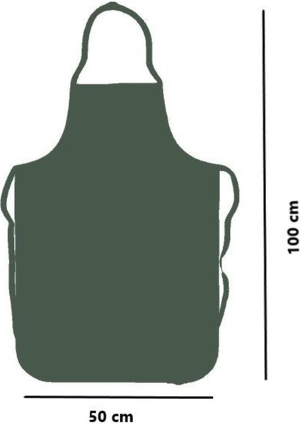 Haki Yeşil Askılı Lamineli Mutfak Bulaşık Önlüğü 50x100 cm, Suni Deri fiyatları