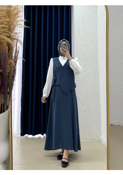 Tiruna Tek Cepli Gömlekli Etekli TAKIM-GE772 Indigo