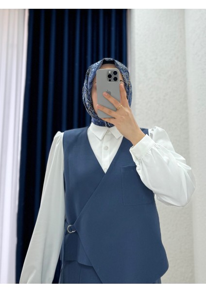 Tiruna Tek Cepli Gömlekli Etekli TAKIM-GE772 Indigo