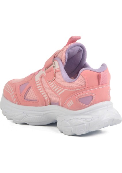 Pembe Lila Cırtlı Kız Çocuk Spor Ayakkabı