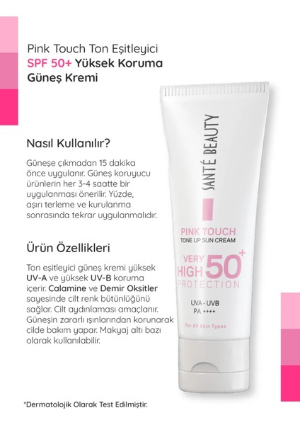 Pink Touch Spf 50+ Leke Karşıtı & Ton Eşitleyici Yüksek Korumalı Yüz Vücut Pembe Güneş Kremi 75 ml modelleri