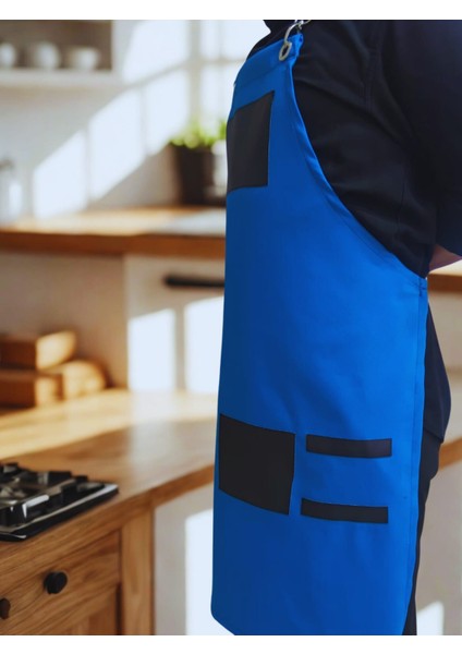 Mavi Cepli Şef Aşçı Garson Barista Önlük fırsatları