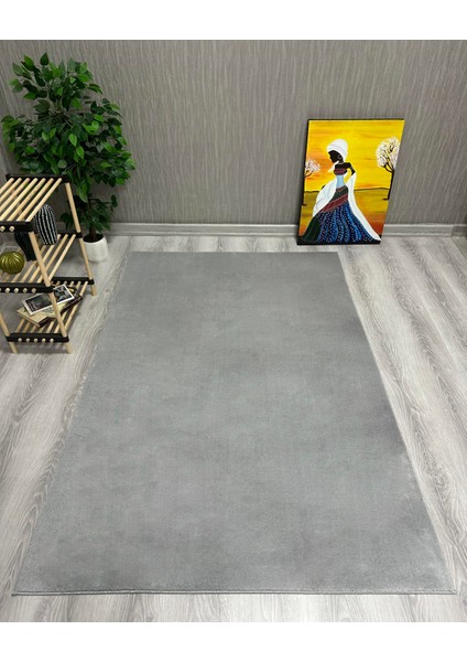 Modern Kaymaz Taban Parça Halı/yolluk Gri 80*200