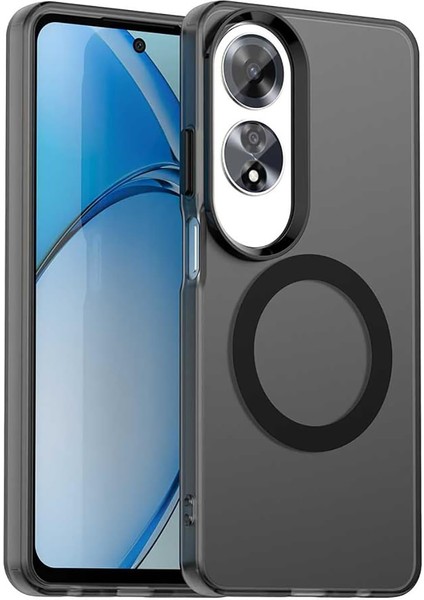 Oppo A60 Kılıf Kamera Çıkıntılı Mat Magsafe Özellikli Kenarları Renkli Premium Sert Kapak