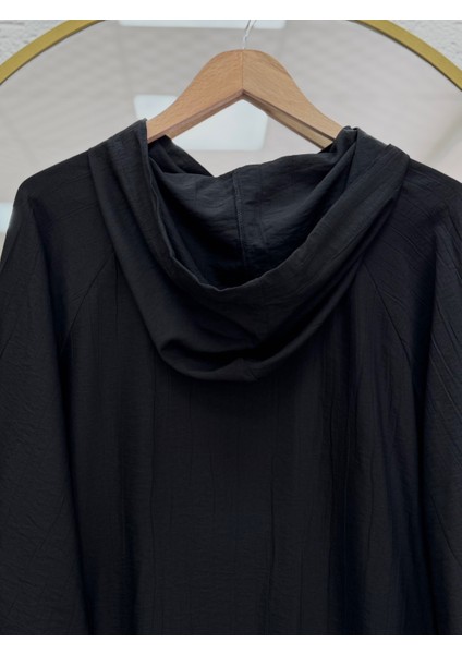 Olena Reglan Kollu Eteği Lastikli TUNIK-EL1715 Siyah