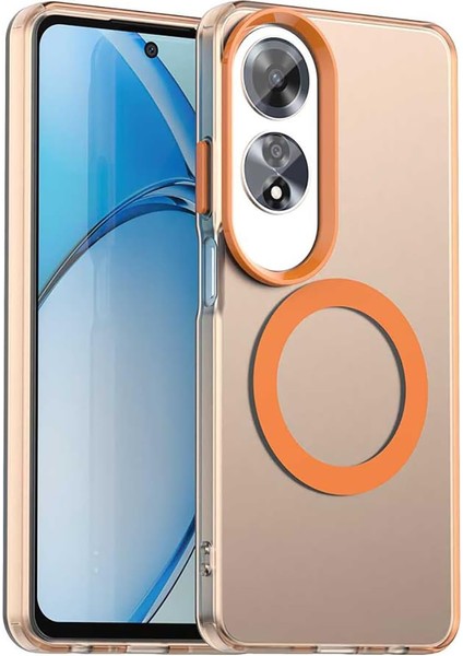 Oppo A60 Kılıf Kamera Çıkıntılı Mat Magsafe Özellikli Kenarları Renkli Premium Sert Kapak