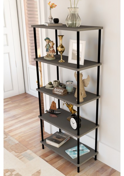 5 Raflı Modern Metal Gövdeli Kitaplık Çevir-Tak Kolay Kurulum Çalışma Odası, Salon, Ofis Kullanımı modelleri