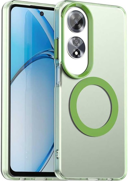 Oppo A60 Kılıf Kamera Çıkıntılı Mat Magsafe Özellikli Kenarları Renkli Premium Sert Kapak