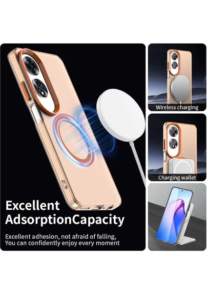 Oppo A60 Kılıf Kamera Çıkıntılı Mat Magsafe Özellikli Kenarları Renkli Premium Sert Kapak