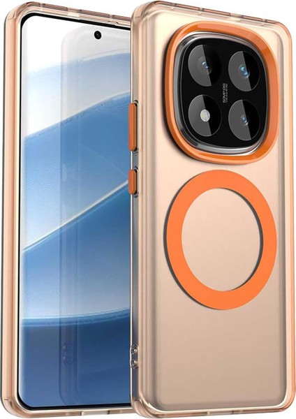 Xiaomi Redmi Note 14 Pro 5g Kılıf Kamera Çıkıntılı Mat Magsafe Şarj Özellikli Kenarları Renkli Sert Kapak