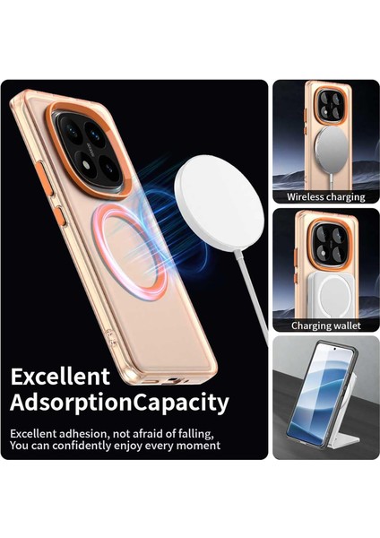 Xiaomi Redmi Note 14 Pro 5g Kılıf Kamera Çıkıntılı Mat Magsafe Şarj Özellikli Kenarları Renkli Sert Kapak fiyatları