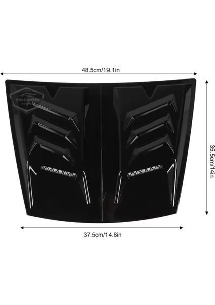 Üniversal Her Araca Uyumlu Geniş Midi Boy Kaput Üstü Havalandırma Izgarası Tavan Vent Air Scoop Ithal Nikelajlı 48.5 x 35.5 cm indirimleri