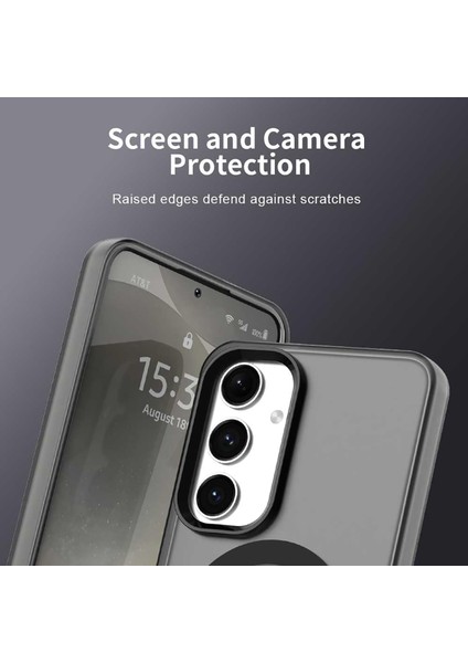 Samsung Galaxy S25 Kılıf Kamera Çıkıntılı Mat Magsafe Şarj Özellikli Kenarları Renkli Şeffaf Premium Sert Kapak indirimleri