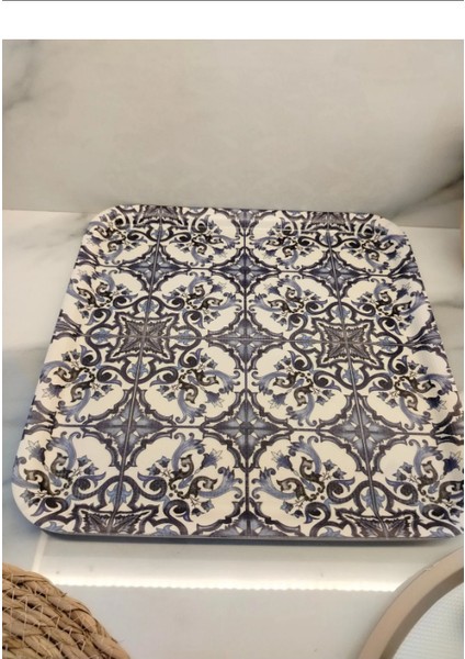 Blue Kaydırmaz Tepsi 34CM
