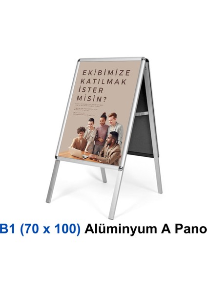 B1 Alüminyum A Pano (70X100 Cm) – | Çift Taraflı Katlanabilir | - | Reklam Standı |