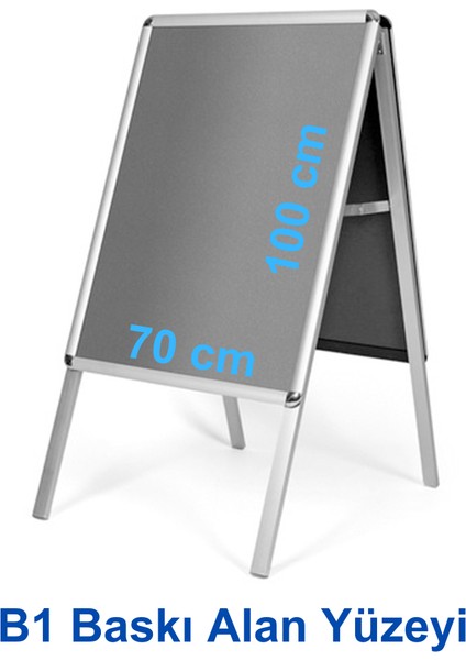 B1 Alüminyum A Pano (70X100 Cm) – | Çift Taraflı Katlanabilir | - | Reklam Standı | fiyatları