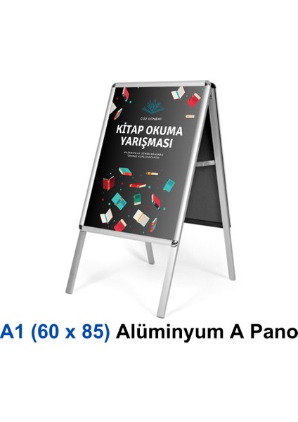 A1 Alüminyum A Pano (60X85 Cm) – | Çift Taraflı Katlanabilir | - | Reklam Standı |