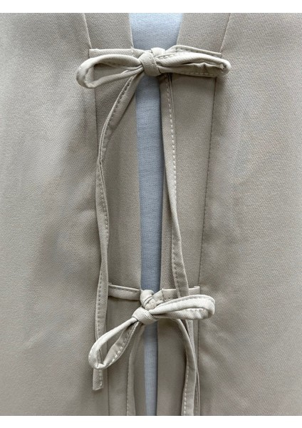 Emine Çift Bağcıklı Pantolonlu TAKIM-TN013 Taş