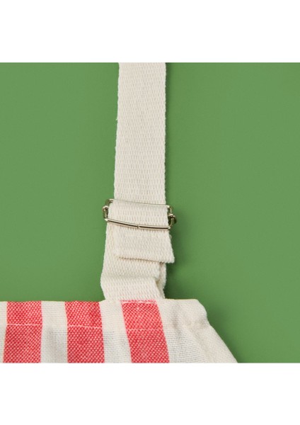 Ekru ve kırmızı mutfak önlüğü, şık ve kullanışlı, 54x78 cm, pamuk polyester indirimleri