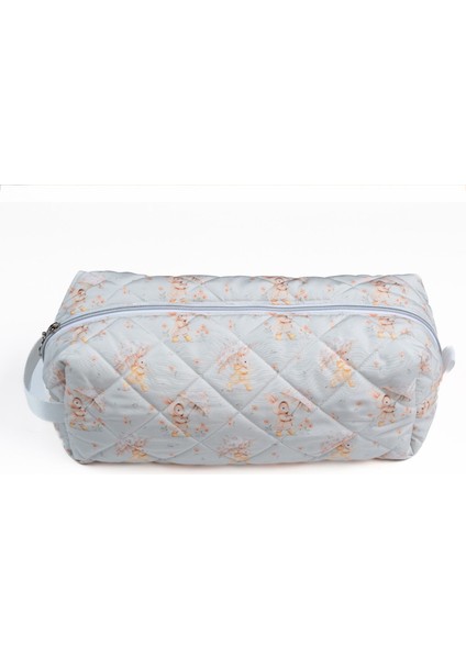 Tavşan Desenli Suya Dayanıklı Kapitoneli Saç Şekillendirici Çantası, Airwrap ve Tüm Saç Şekillendiricilerine Uyumlu Çanta, Xl Boy Seyahat Çantası, Büyük Boy Makyaj Çantası, Organizer
