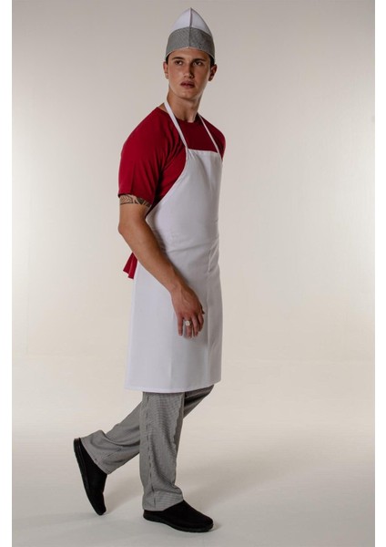 Beyaz Mutfak ve Aşçı Askılı Önlük, 70x100 cm, yumuşak kumaş, şık ve kullanışlı modelleri