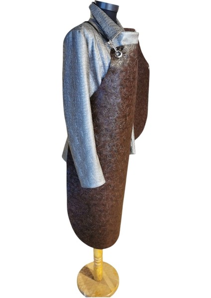 Şık kahverengi mutfak önlüğü, rahat ve kullanışlı suni deri tasarım, 70x110 cm fiyatları