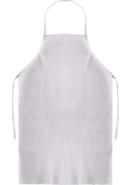 Beyaz PVC bulaşık önlüğü 72x125 cm, dayanıklı ve konforlu kullanım sağlar