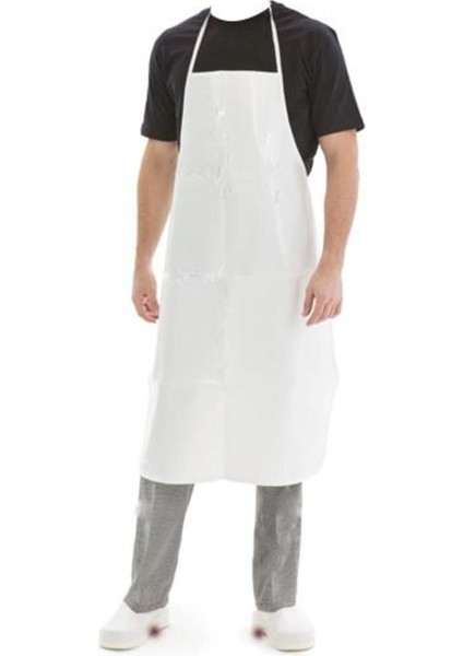 Beyaz PVC bulaşık önlüğü 72x125 cm, dayanıklı ve konforlu kullanım sağlar fiyatları