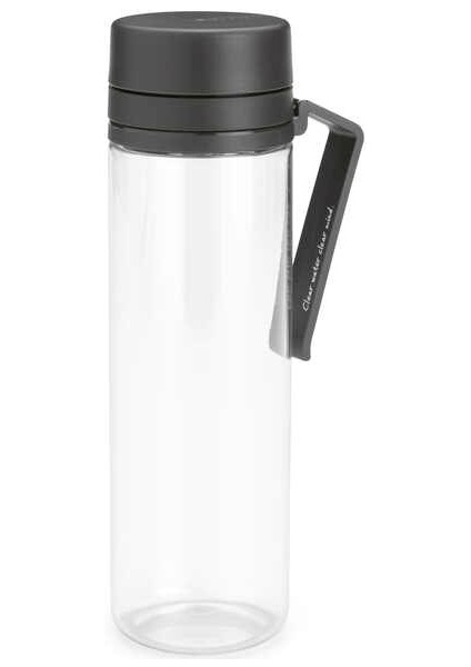 Make Take Dark Grey Süzgeçli Plastik Su Şişesi 500ML