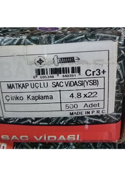 YSB Beyaz Matkap Uçlu Tam Diş Sac Vidası 4.8X22 - 500 Adet modelleri
