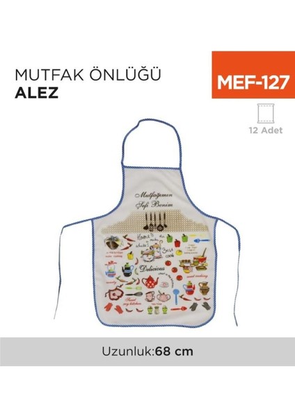 Renkli silikonlu su geçirmez mutfak önlüğü, desenli ve şık tasarım 48x68 cm fiyatları