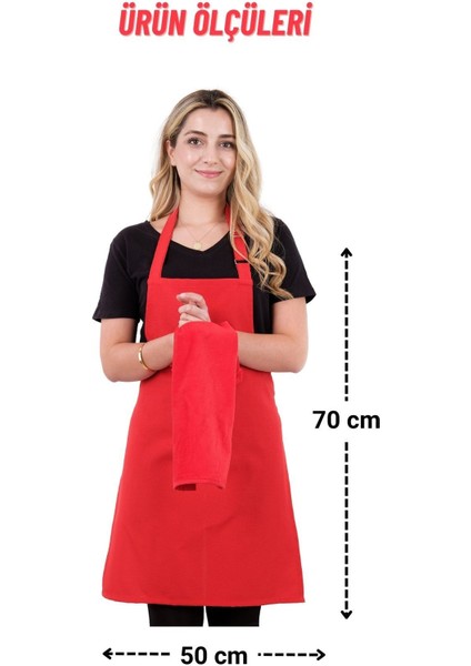 Renkli askılı mutfak önlüğü ve havlusu, şık ve kullanışlı set, 50x70 cm fırsatları