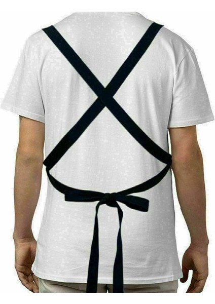 Kişiye Özel Mavi Tarihli Bar Tasarımlı Profesyonel Mutfak Önlüğü, 77x150 cm fiyatları