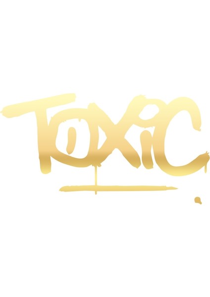Toxic Araba Sticker 17X17 cm Gold