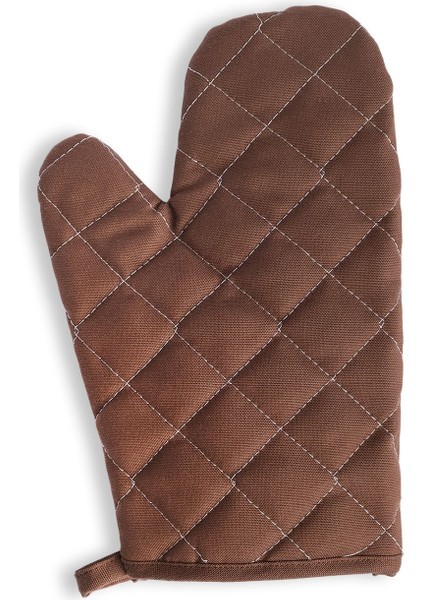Kahverengi ısıya dayanıklı fırın eldiveni, 2’li set, 17x27 cm, pamuk polyester modelleri